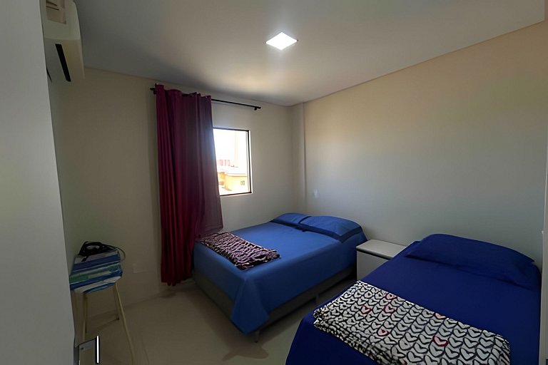 Para 10 pessoas, 03 quartos ar condicionado e ventilador, ga
