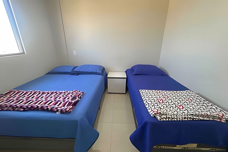 Para 10 pessoas, 03 quartos ar condicionado e ventilador, ga