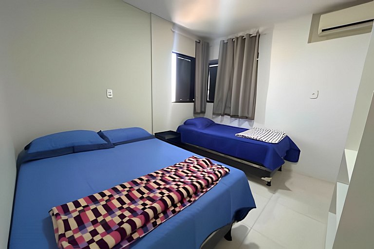 Para 10 pessoas, 03 quartos ar condicionado e ventilador, ga